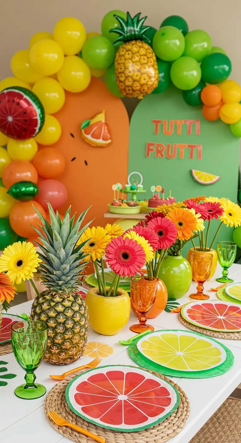 Table de fête colorée 